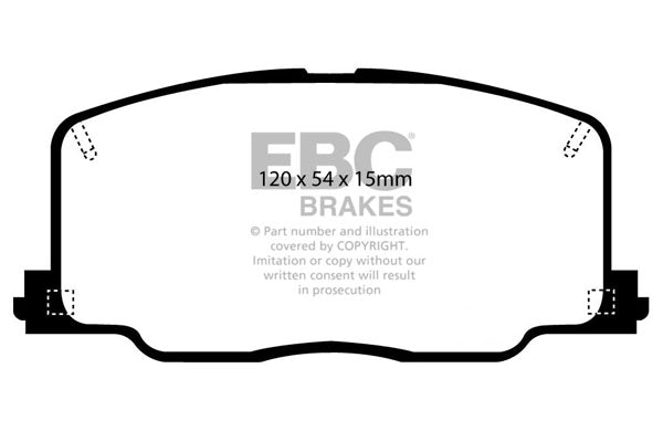 EBC Brakes Ultimax OE Replacement Brake Pad Set – DP725