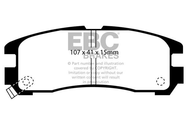 EBC Brakes Ultimax OE Replacement Brake Pad Set DP738 - Performance HQ - United Kingdom