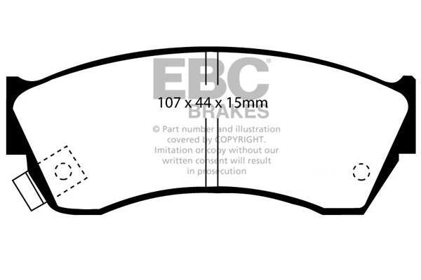 EBC Brakes Greenstuff 2000 Series Sport Brake Pad Set DP2762 - Performance HQ - United Kingdom