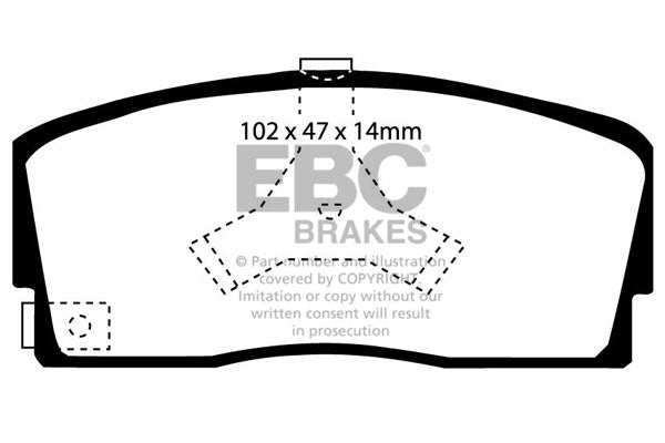 EBC Brakes Greenstuff 2000 Series Sport Brake Pad Set DP2765 - Performance HQ - United Kingdom