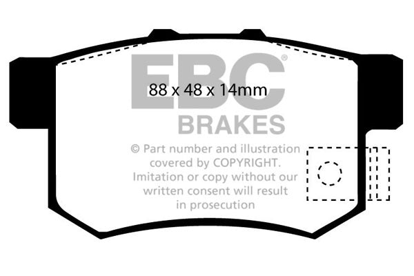 EBC Brakes Ultimax OE Replacement Brake Pad Set – DP781/2