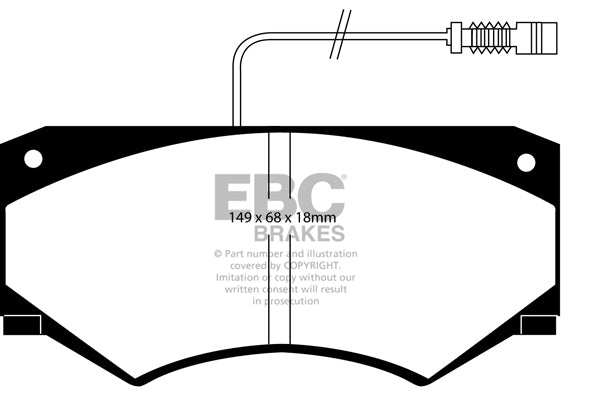 EBC Brakes Ultimax OE Replacement Brake Pad Set DP786 - Performance HQ - United Kingdom