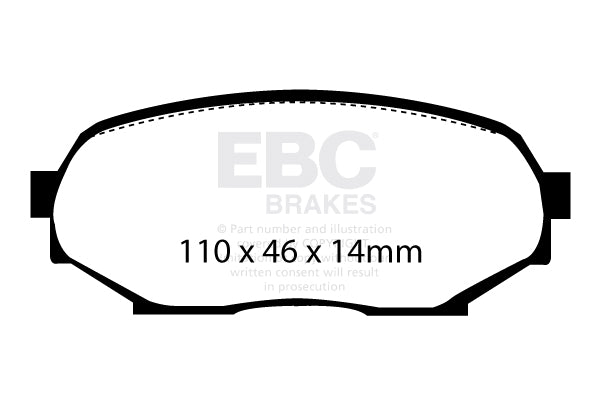 EBC Brakes Racing RP-X Track and Race Brake Pads – DP8802RPX