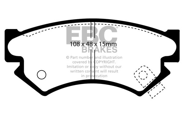 EBC Brakes Ultimax OE Replacement Brake Pad Set – DP822