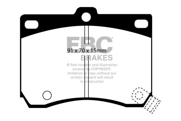 EBC Brakes Greenstuff 2000 Series Sport Brake Pad Set DP2824 - Performance HQ - United Kingdom
