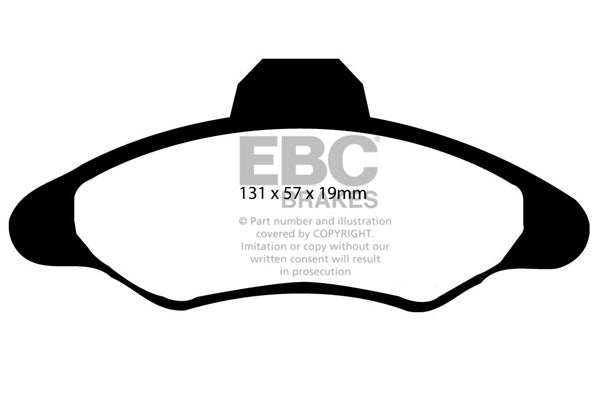 EBC Brakes Greenstuff 2000 Series Sport Brake Pad Set DP2837 - Performance HQ - United Kingdom