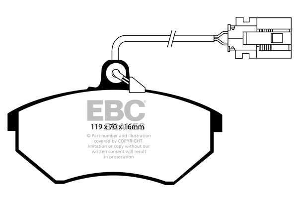 EBC Brakes Ultimax OE Replacement Brake Pad Set DP841/3 - Performance HQ - United Kingdom