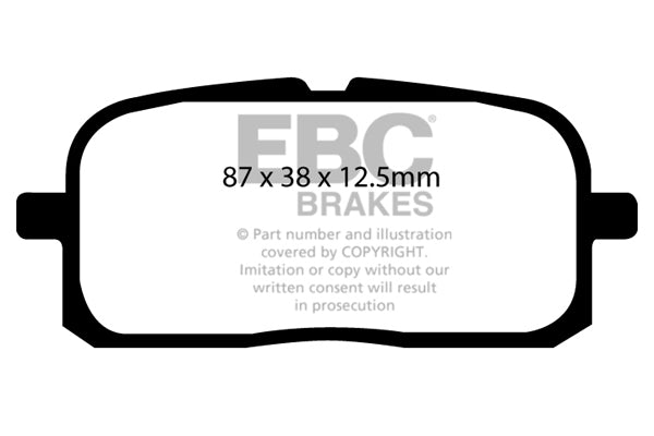 EBC Brakes Ultimax OE Replacement Brake Pad Set – DP852