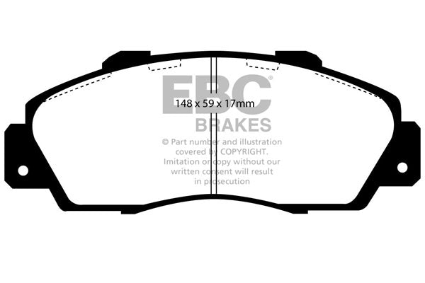 EBC Brakes Ultimax OE Replacement Brake Pad Set – DP872