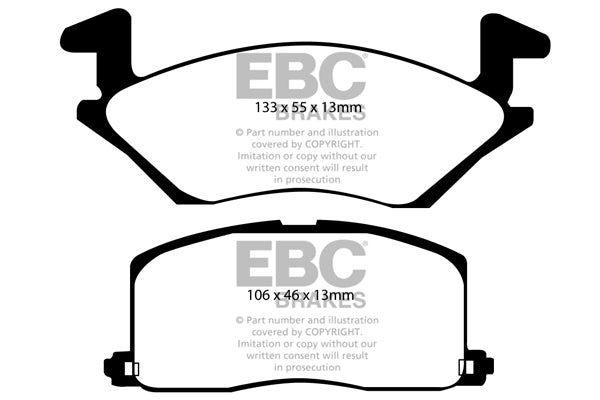 EBC Brakes Ultimax OE Replacement Brake Pad Set – DP879