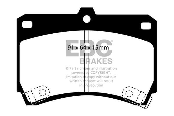 EBC Brakes Greenstuff 2000 Series Sport Brake Pad Set DP2884 - Performance HQ - United Kingdom