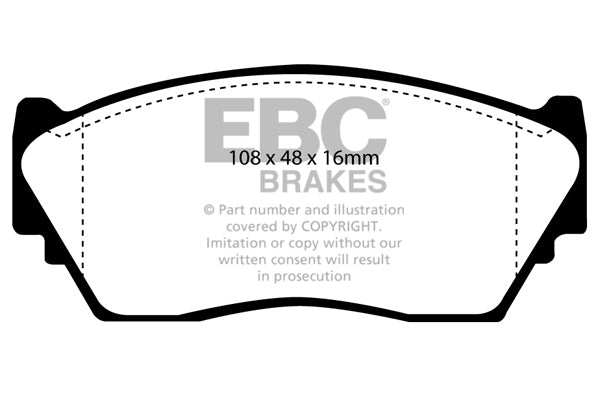 EBC Brakes Greenstuff 2000 Series Sport Brake Pad Set DP2892 - Performance HQ - United Kingdom