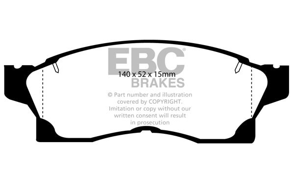 EBC Brakes Ultimax OE Replacement Brake Pad Set – DP936