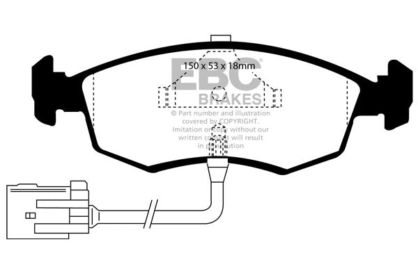 EBC Brakes Ultimax OE Replacement Brake Pad Set – DP961