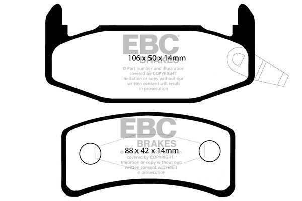 EBC Brakes Greenstuff 2000 Series Sport Brake Pad Set DP2978 - Performance HQ - United Kingdom