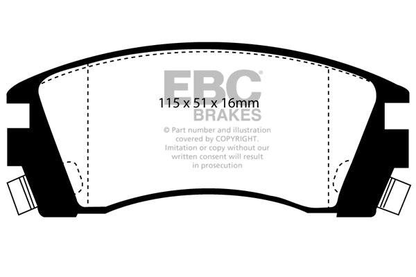 EBC Brakes Ultimax OE Replacement Brake Pad Set – DP988