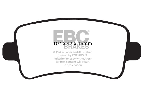EBC Brakes Ultimax OE Replacement Brake Pad Set – DPX2016