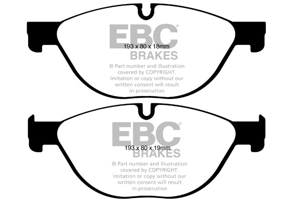 EBC Brakes Ultimax OE Replacement Brake Pad Set – DPX2019