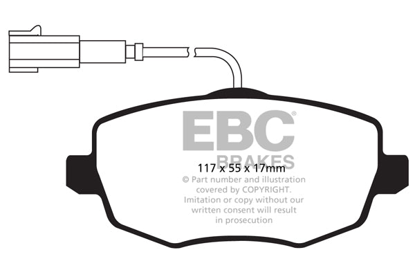 EBC Brakes Ultimax OE Replacement Brake Pad Set – DPX2044