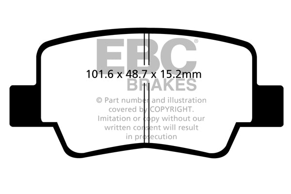EBC Brakes Ultimax OE Replacement Brake Pad Set – DPX2051
