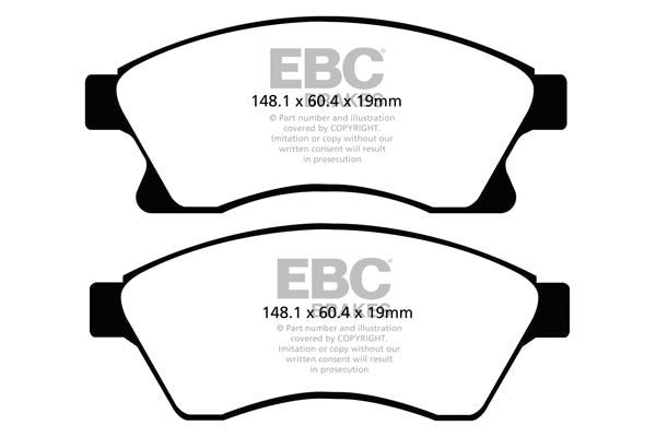 EBC Brakes Ultimax OE Replacement Brake Pad Set – DPX2065
