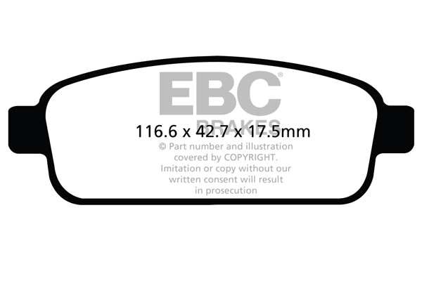 EBC Brakes Ultimax OE Replacement Brake Pad Set DPX2066 - Performance HQ - United Kingdom