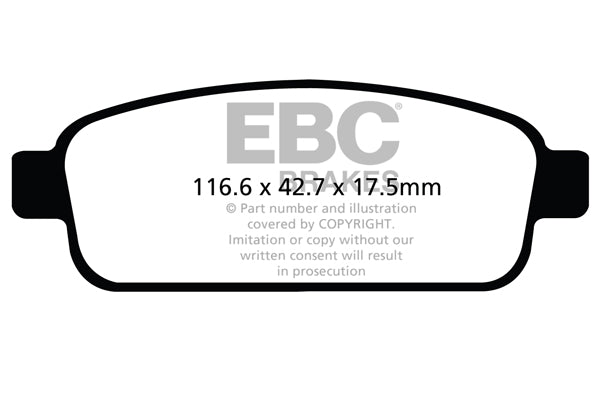 EBC Brakes Ultimax OE Replacement Brake Pad Set – DPX2066