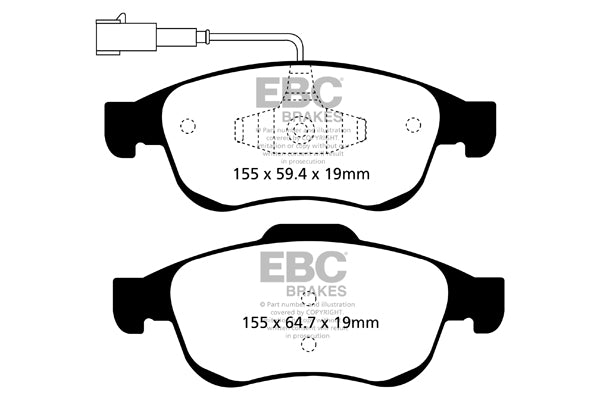 EBC Brakes Ultimax OE Replacement Brake Pad Set – DPX2078
