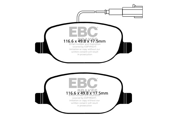 EBC Brakes Ultimax OE Replacement Brake Pad Set – DPX2080