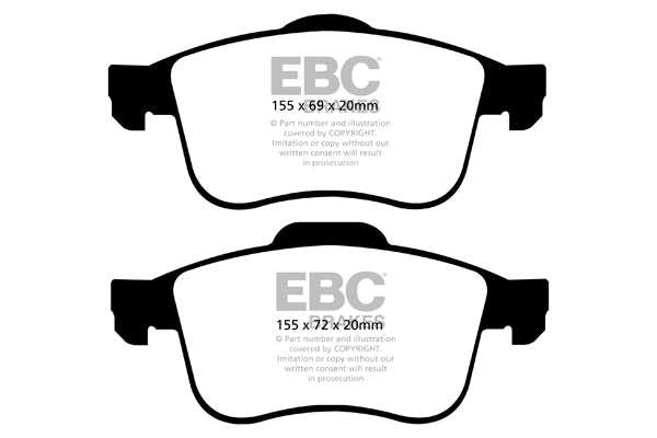 EBC Brakes Ultimax OE Replacement Brake Pad Set DPX2090 - Performance HQ - United Kingdom