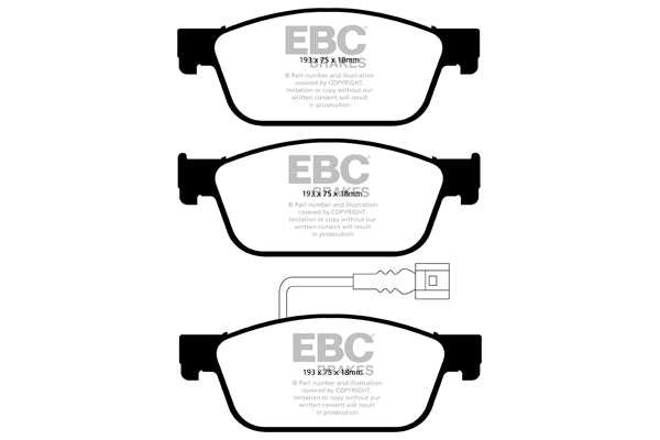 EBC Brakes Ultimax OE Replacement Brake Pad Set DPX2096 - Performance HQ - United Kingdom