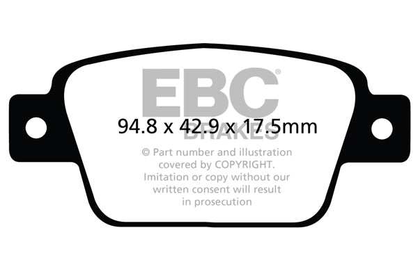 EBC Brakes Ultimax OE Replacement Brake Pad Set DPX2107 - Performance HQ - United Kingdom