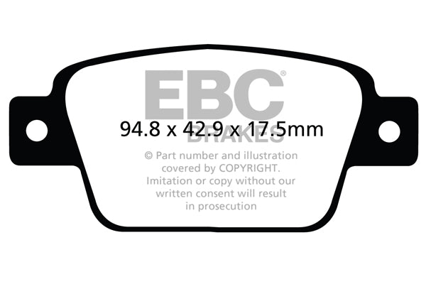 EBC Brakes Ultimax OE Replacement Brake Pad Set – DPX2107