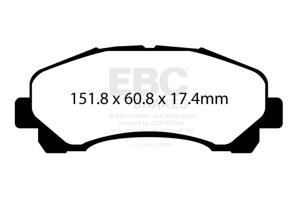 EBC Brakes Ultimax OE Replacement Brake Pad Set – DPX2113
