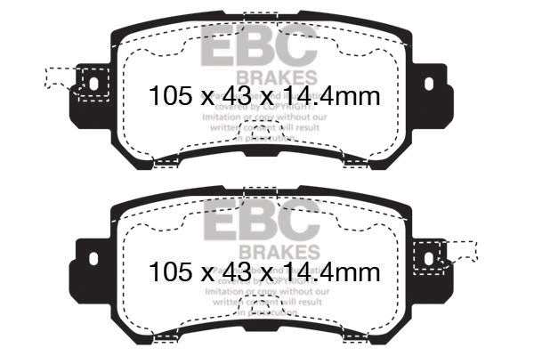 EBC Brakes Greenstuff 2000 Series Sport Brake Pad Set DP22135 - Performance HQ - United Kingdom