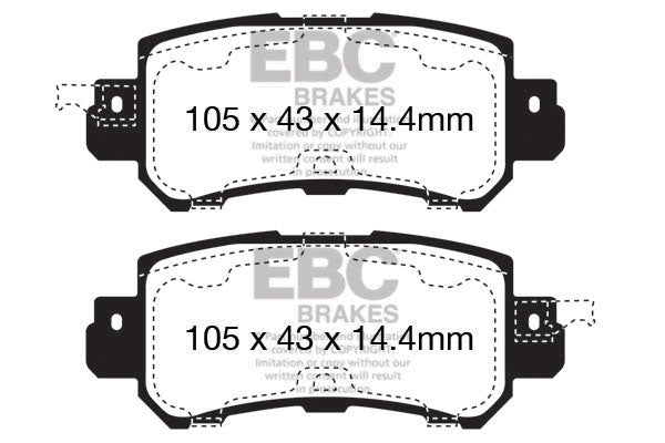 EBC Brakes Ultimax OE Replacement Brake Pad Set – DPX2135