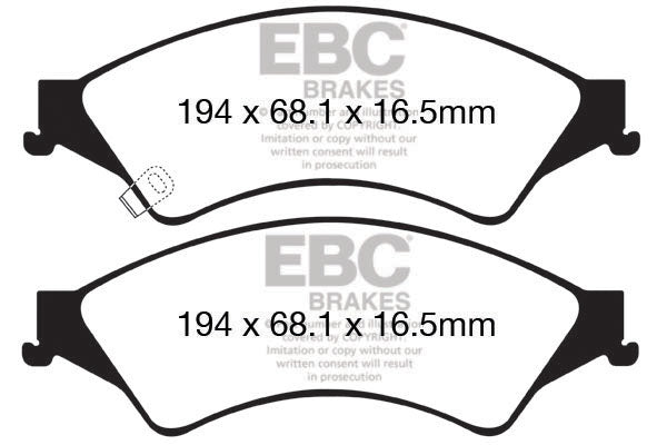 EBC Brakes Ultimax OE Replacement Brake Pad Set – DPX2140