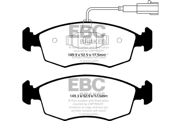 EBC Brakes Ultimax OE Replacement Brake Pad Set – DPX2141