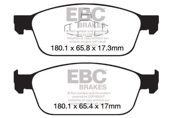 EBC Brakes Bundle – Front 320mm BSD Discs with Bluestuff Pads – PD19KF1289