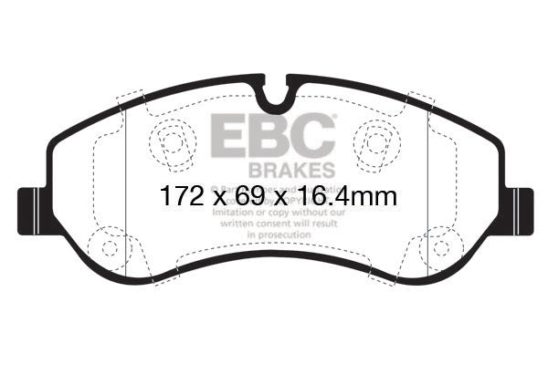 EBC Brakes Ultimax OE Replacement Brake Pad Set – DPX2151