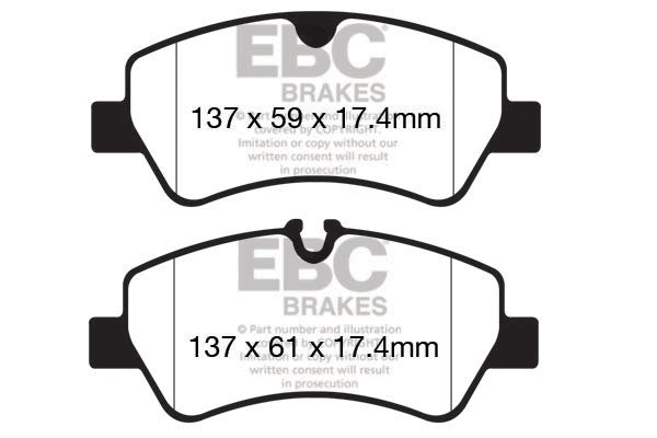 EBC Brakes Ultimax OE Replacement Brake Pad Set – DPX2152