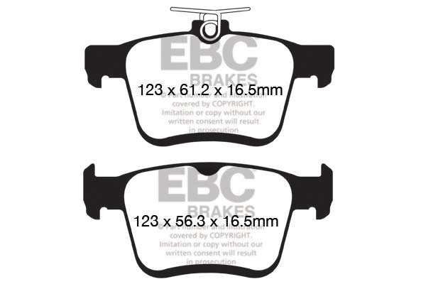 EBC Brakes Greenstuff 2000 Series Sport Brake Pad Set DP22153 - Performance HQ - United Kingdom