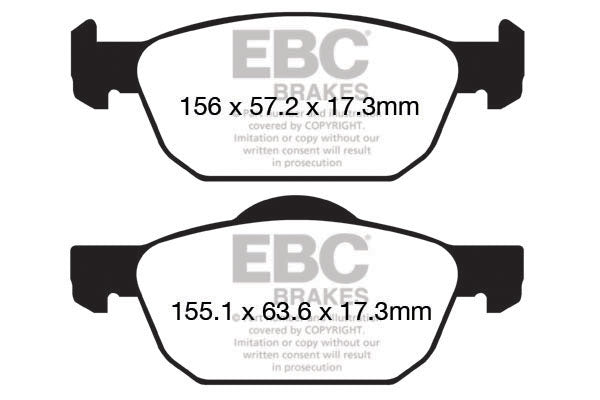 EBC Brakes Ultimax OE Replacement Brake Pad Set – DPX2154