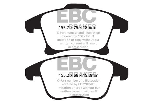 EBC Brakes Ultimax OE Replacement Brake Pad Set – DPX2159