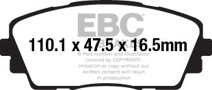EBC Brakes Ultimax OE Replacement Brake Pad Set – DPX2163
