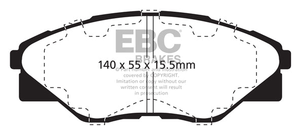 EBC Brakes Ultimax OE Replacement Brake Pad Set – DPX2175