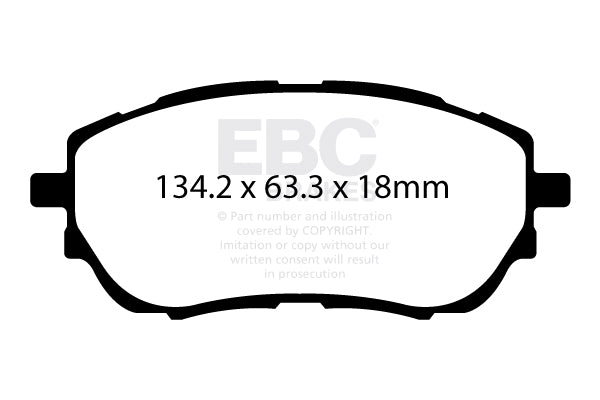 EBC Brakes Ultimax OE Replacement Brake Pad Set – DPX2176