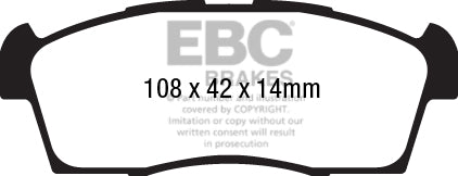 EBC Brakes Ultimax OE Replacement Brake Pad Set – DPX2184