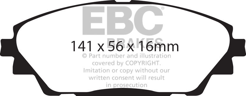 EBC Brakes Ultimax OE Replacement Brake Pad Set – DPX2185