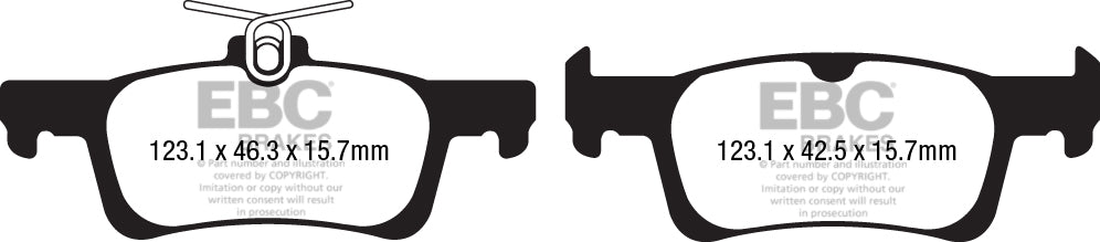 EBC Brakes Greenstuff 2000 Series Sport Brake Pad Set – DP22199